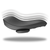 BLACKandSILVER - PRESTON RECHARGEABLE SILICONE VIBRATOR PANTIE BLACK