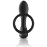 BLACKandSILVER - REMOTE CONTROL ANAL MASSAGER RECHARGEABLE SILICONE BLACK