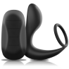 BLACKandSILVER - ANALMASSAGER MIT FERNBEDIENUNG, WIEDERAUFLADBARES SILIKON SCHWARZ