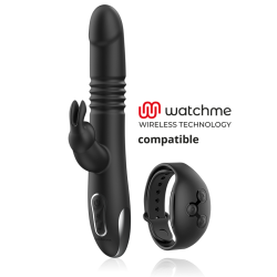 BLACKandSILVER - KENJI VIBROMASSEUR RABBIT UP and DOWN TÉLÉCOMMANDE WATCHME
