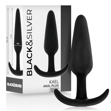 BLACKandSILVER - PLUG ANALE IN SILICONE KAEL CON MANICO MEDIO