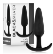 BLACKandSILVER - KAEL SILICONE ANAL PLUG WITH MEDIUM HANDLE BLACKandSILVER - KAEL SILICONE ANAL PLUG WITH MEDIUM HANDLE