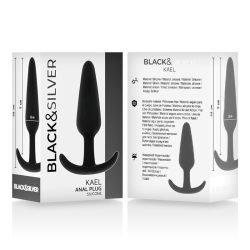 BLACKandSILVER - PLUG ANAL EN SILICONE KAEL AVEC POIGNÉE MOYENNE