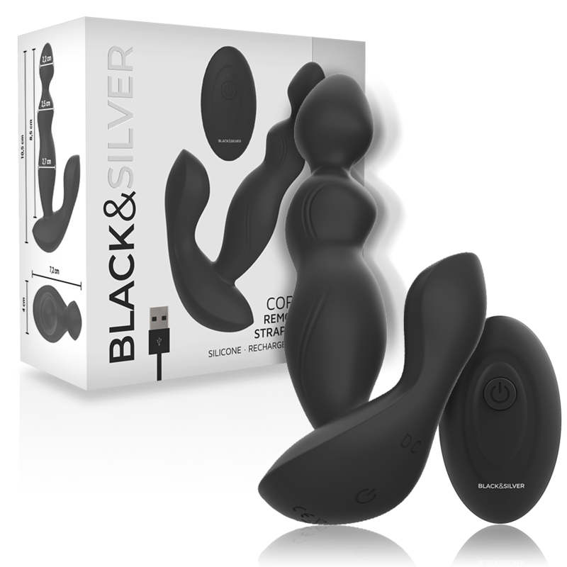 BLACKandSILVER - TÉLÉCOMMANDE EN SILICONE POUR PLUG ANAL CORA