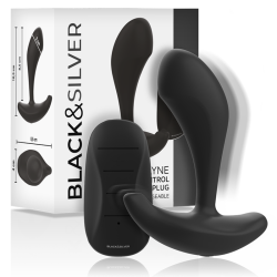 BLACKandSILVER - DWAYNE ANAL PLUG SILICONE REMOTE CONTROL