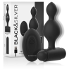 BLACKandSILVER - TUCKER SMALL SILICONE ANAL PLUG REMOTE CONTROL