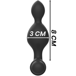 BLACKandSILVER - TUCKER SMALL SILICONE ANAL PLUG REMOTE CONTROL