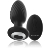 BLACKandSILVER - WELLS PLUG SILICONE ANAL ROTATOR REMOTE CONTROL