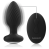 BLACKandSILVER - WELLS PLUG SILICONE ANAL ROTATOR REMOTE CONTROL