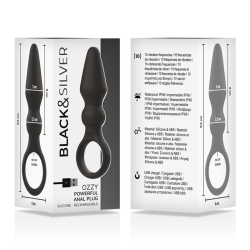 BLACKandSILVER - POTENTE PLUG ANALE IN SILICONE OZZY