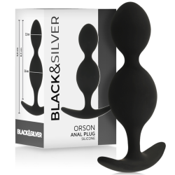 BLACKandSILVER - ORSON PLUG SILICONE 2 ANAL WAVES 9 CM