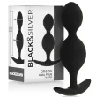 BLACKandSILVER - ORSON PLUG IN SILICONE 2 ONDE ANAL 9 CM BLACKandSILVER - ORSON PLUG IN SILICONE 2 ONDE ANAL 9 CM