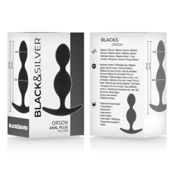 BLACKandSILVER - ORSON PLUG IN SILICONE 2 ONDE ANAL 9 CM