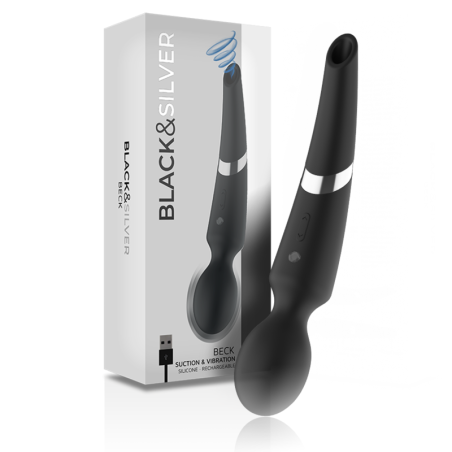 BLACKandSILVER - BECK WAND AND SUCTION CUP 2 IN 1 SILICONE