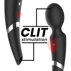BLACKandSILVER - BECK WAND AND SUCTION CUP 2 IN 1 SILICONE