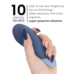 WOMANIZER - VIBE LAY-ON SILENT VIBRATOR DARK BLUE