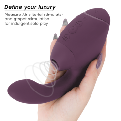 WOMANIZER - DUO NEXT DUAL CLITORAL and G-SPOT STIMULATOR DARK PURPLE