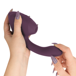 WOMANIZER - DUO NEXT DUAL CLITORAL and G-SPOT STIMULATOR DARK PURPLE