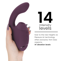 WOMANIZER - DUO NEXT DUAL CLITORAL and G-SPOT STIMULATOR DARK PURPLE