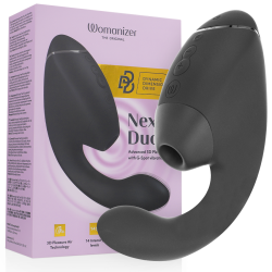 WOMANIZER - DUO NEXT ESTIMULADOR VIBRADOR DUAL CLÍTORIS and PUNTO·G NEGRO