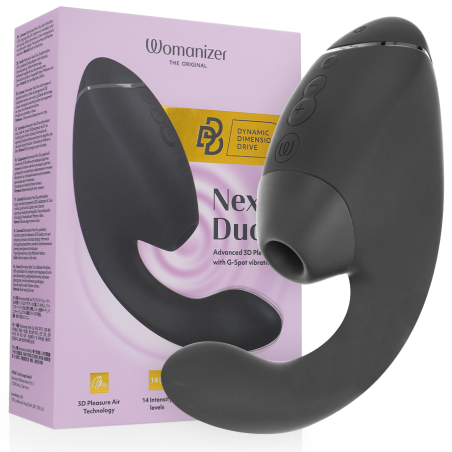 WOMANIZER - DUO NEXT DOPPELTER KLITORIS- and G-PUNKT-STIMULATOR SCHWARZ