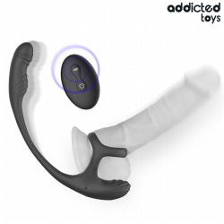 ADDICTED TOYS - PLUG ANALE CON VIBRAZIONE E OSCILLAZIONE A 360º E STIMOLATORE DEI TESTICOLI