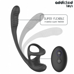 ADDICTED TOYS - PLUG ANALE CON VIBRAZIONE E OSCILLAZIONE A 360º E STIMOLATORE DEI TESTICOLI