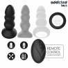 ADDICTED TOYS - THRUSTING VIBRATING ANAL PLUG, LED LIGHT REMOTE CONTROL