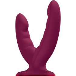 FUN FACTORY - RYDE DOPPIO DILDO ROSSO VINO