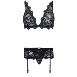 LIVCO CORSETTI FASHION - BELITA LC 90231 SOUTIEN-GORGE CULOTTE JARRETIÈRE NOIR L-XL