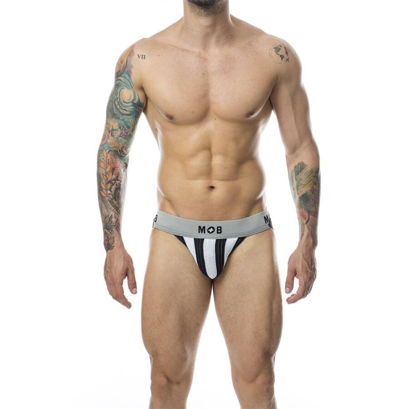 MOB - JOCK BIANCO A RIGHE CLASSICHE TAGLIA L