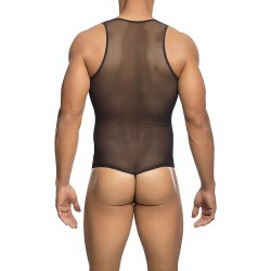 MOB - TRANSPARENTER SCHWARZER BODYSHEER GRÖSSE L-XL