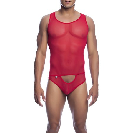 MOB - RED TRANSPARENT BODYSHEER SIZE L-XL