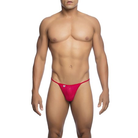 MOB - STRING V EN MICROFIBRE ROUGE TAILLE L-XL
