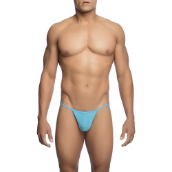 MOB - TRANSPARENTER T-FÖRMIGER TANGA AQUA GRÖSSE L-XL