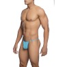 MOB - TRANSPARENT T-SHAPED THONG AQUA SIZE L-XL