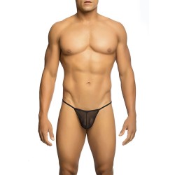 MOB - STRING TRANSPARENT EN FORME DE T NOIR TAILLE L-XL