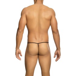 MOB - TRANSPARENTER T-FÖRMIGER TANGA SCHWARZ GRÖSSE L-XL