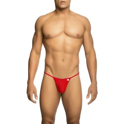 MOB - TRANSPARENT RED T-SHAPED THONG SIZE L-XL