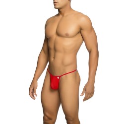 MOB - STRING EN T ROUGE TRANSPARENT TAILLE L-XL
