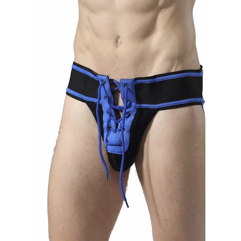 MOB - FETISCH JOCKSTRAP FOOTBALL BLAU GRÖSSE L
