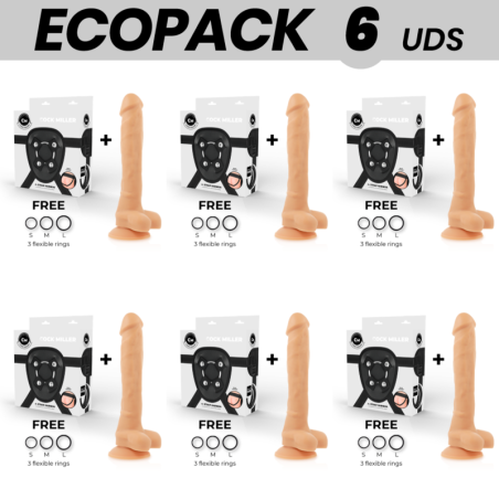 ECOPACK 6 UNITÉS - COCK MILLER HARNAIS COCKSIL ARTICULABLE DENSITÉ SILICONE 24 CM