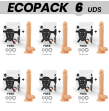 ECOPACK 6 UDS - COCK MILLER ARNES SILICONA DENSITY ARTICULABLE COCKSIL 24 CM