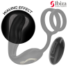 IBIZA - WIGGLE REMOTE CONTROLLED ROTATING ANAL PLUG WITH PERINEAL VIBRATION AND PENIS ENHANCING RINGS