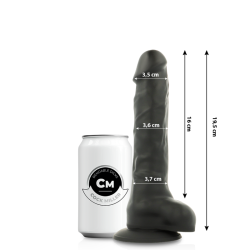 COCK MILLER - DILDO REALÍSTICO SILICONA DENSITY ARTICULABLE NEGRO 19.5 CM