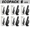 ECOPACK 6 UNIT - BASECOCK VIBRATORE REALISTICO TELECOMANDO NERO 18.5 CM -O- 4CM