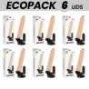 ECOPACK 6 UNIT - BASECOCK VIBRATORE REALISTICO TELECOMANDO NATURALE 21 CM -O- 4 CM