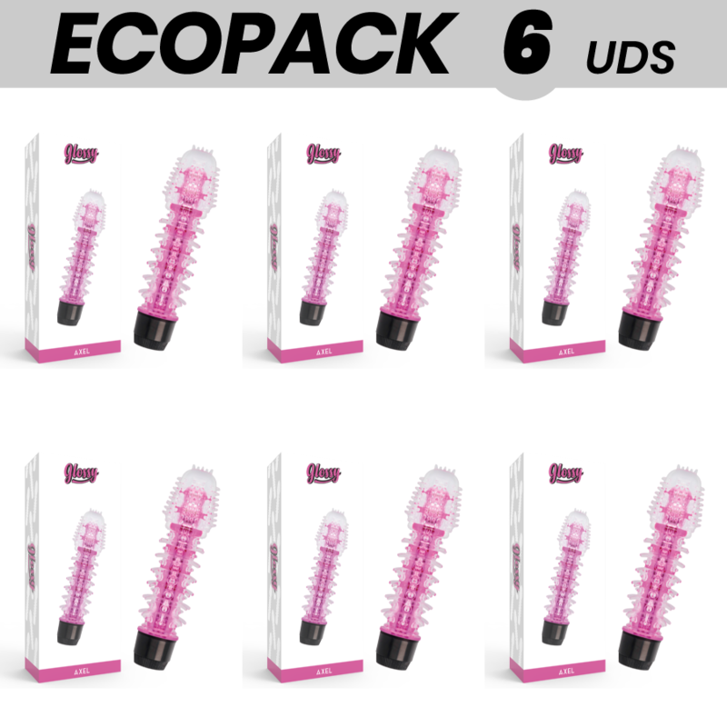 ECOPACK 6 EINHEITEN - GLOSSY AXELVIBRATOR ROSA