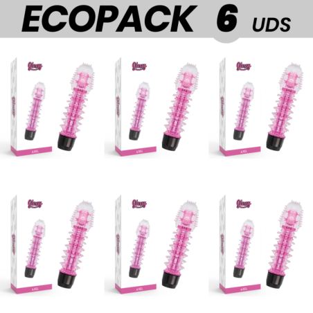 ECOPACK 6 UNITS - GLOSSY AXEL VIBRATOR PINK