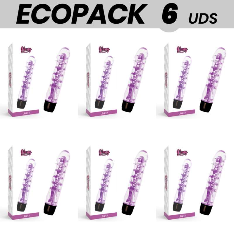 ECOPACK 6 EINHEITEN - GLOSSY LENNY VIBRATOR LILA
